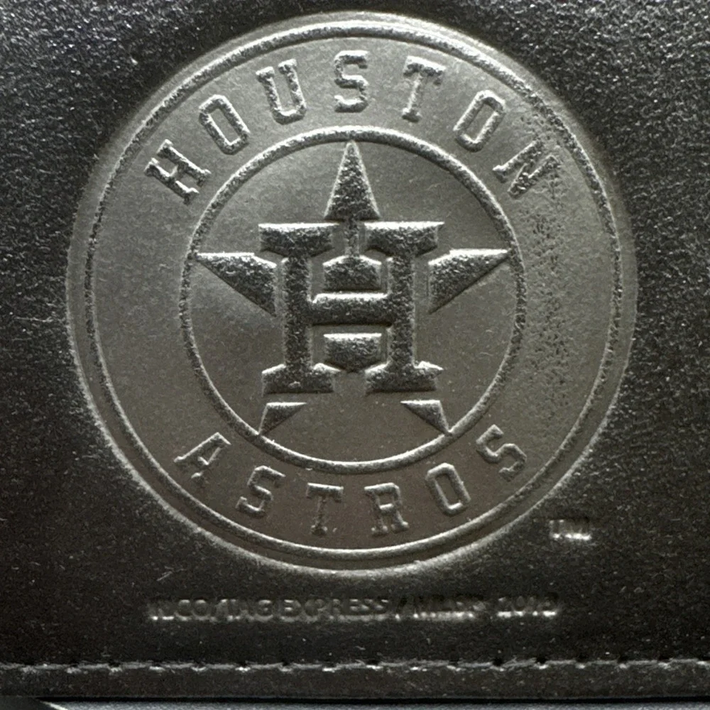 Genuine Leather Black Houston‎ Astros Wallet - 2013